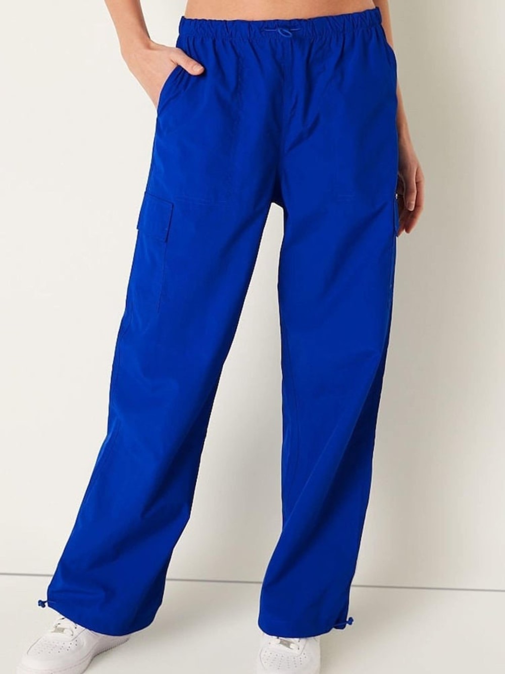 Victoria Secret Pink Parachute Cargo Pants in Cobalt